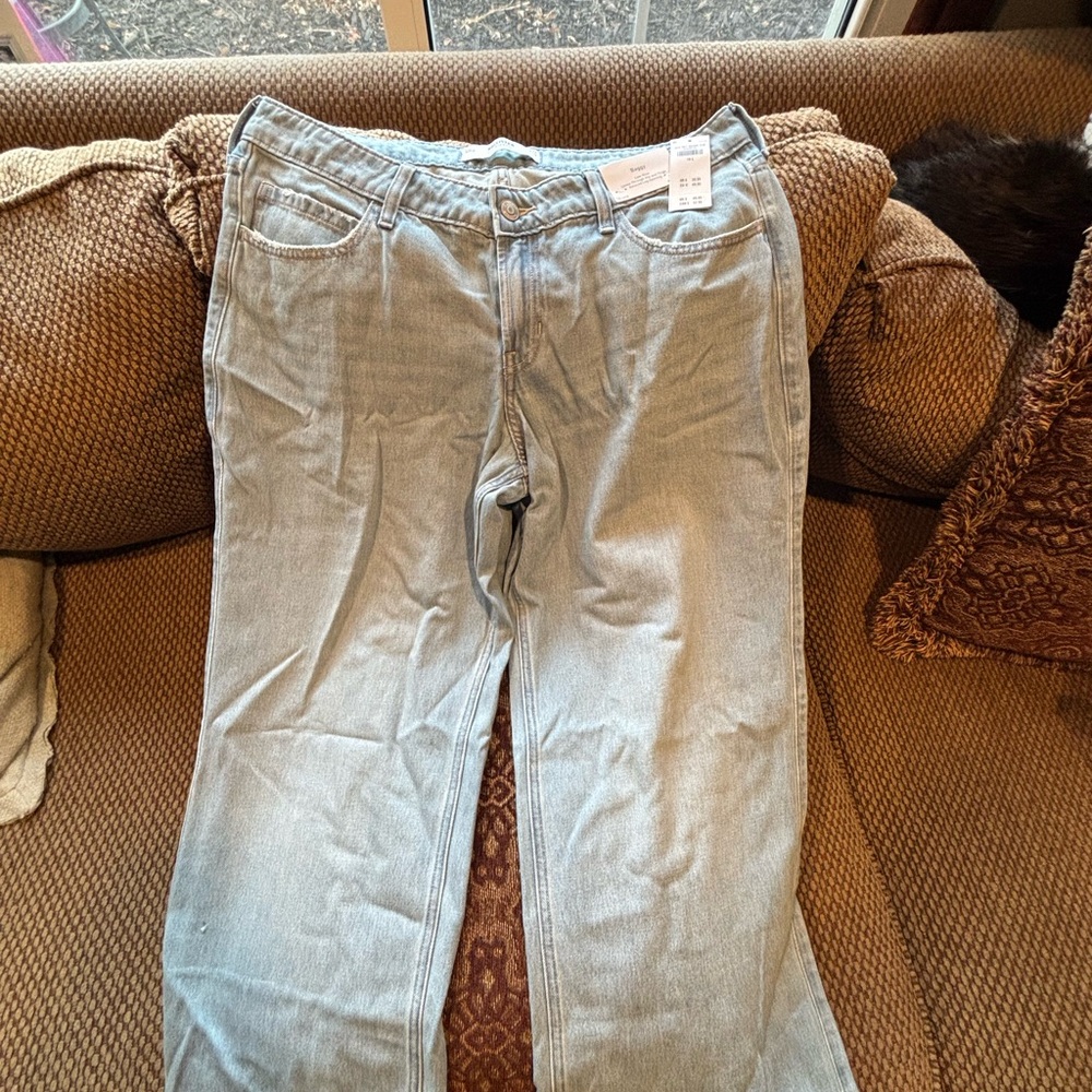 Hollister Light Blue Relaxed Jeans size 14 LONG - Picture 4 of 4